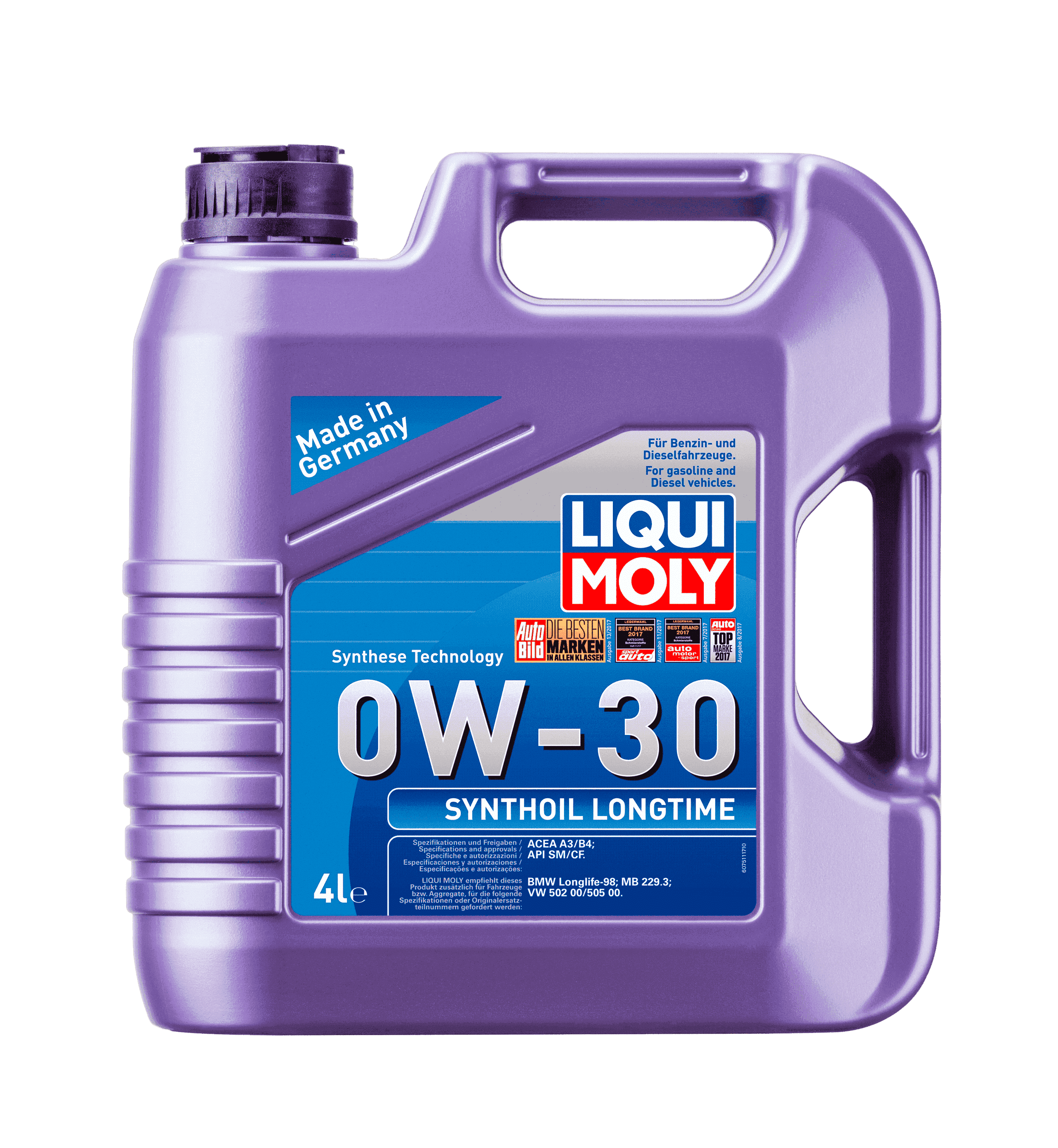 Моторное масло Liqui Moly Synthoil Longtime 0W-30, 4л